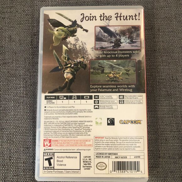 Monster Hunter Rise Nintendo Switch Online Multiplayer Action Fantasy RPG - Picture 2 of 3